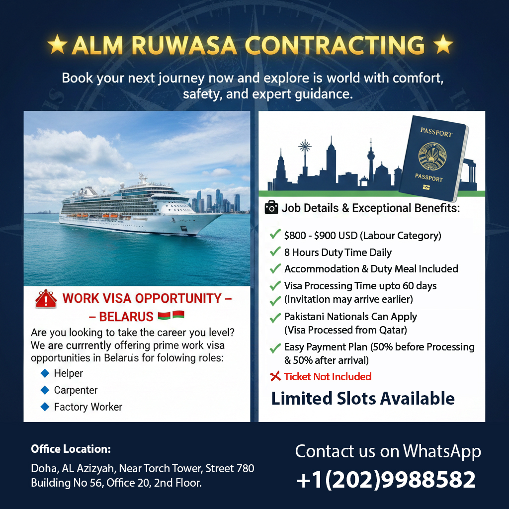 WORK VISA OPPORTUNITY – BELARUS